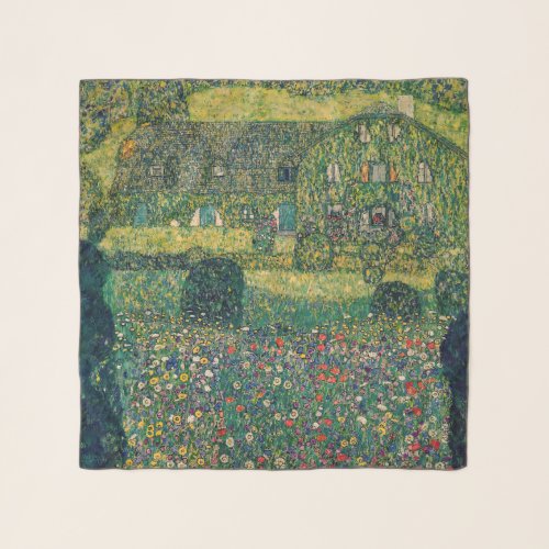 Gustav Klimt _ Country House by the Attersee Scarf