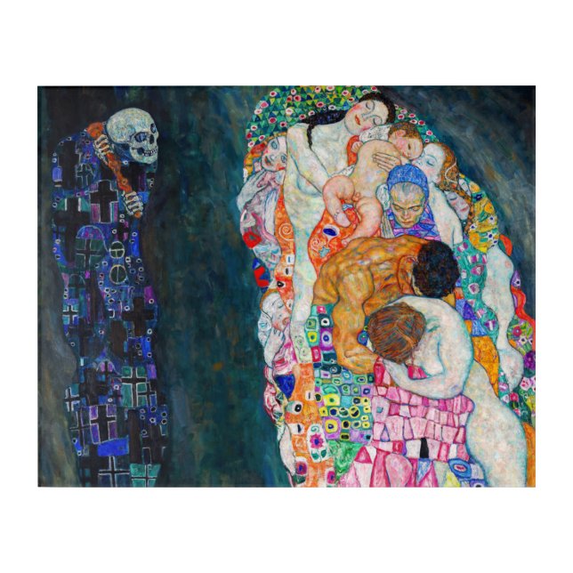 Gustav Klimt - Death and Life Acrylic Print (Front)