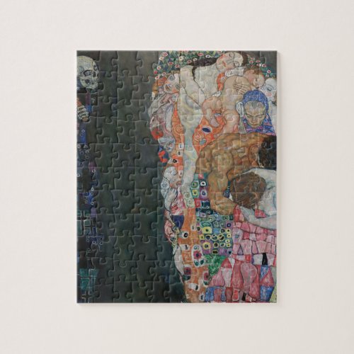 Gustav Klimt _ Death and Life Art Work Jigsaw Puzzle