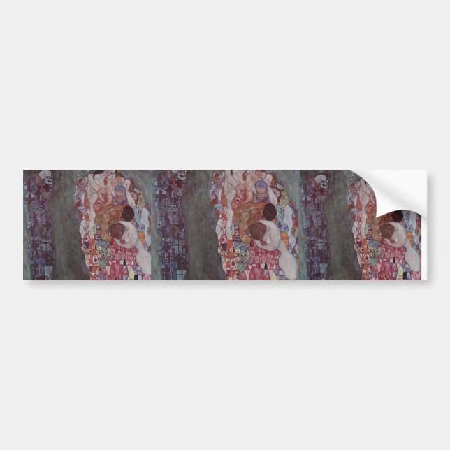 Gustav Klimt- Death and Life Bumper Sticker (Front)
