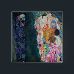 Gustav Klimt - Death and Life Button<br><div class="desc">Death and Life - Gustav Klimt,  Oil on Canvas,  1910-1915</div>