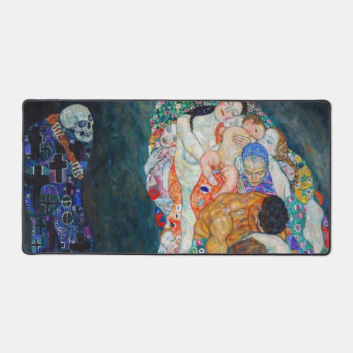 Gustav Klimt _ Death and Life Desk Mat