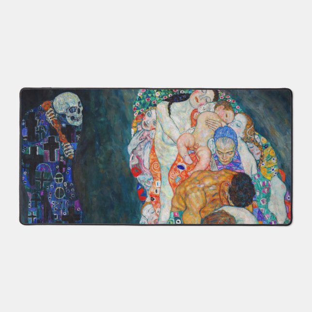 Gustav Klimt - Death and Life Desk Mat (Front)