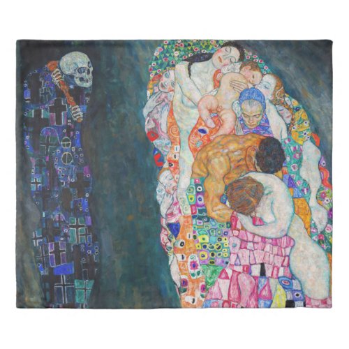Gustav Klimt _ Death and Life Duvet Cover