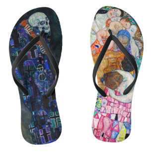 Gustav Klimt - Death and Life Flip Flops