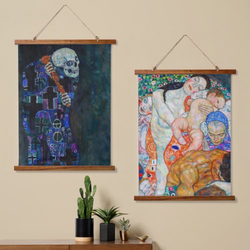 Gustav Klimt _ Death and Life Hanging Tapestry