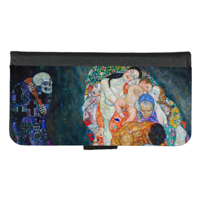 Gustav Klimt - Death and Life iPhone Wallet Case (Front (Horizontal))