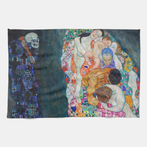 Gustav Klimt _ Death and Life Kitchen Towel