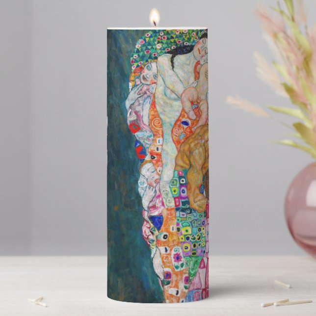 Gustav Klimt - Death and Life Pillar Candle (In Situ)