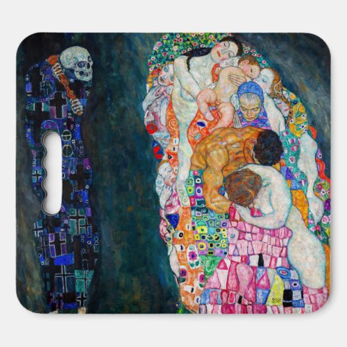 Gustav Klimt _ Death and Life Seat Cushion