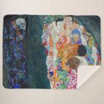 Gustav Klimt - Death and Life Sherpa Blanket<br><div class="desc">Death and Life - Gustav Klimt,  Oil on Canvas,  1910-1915</div>