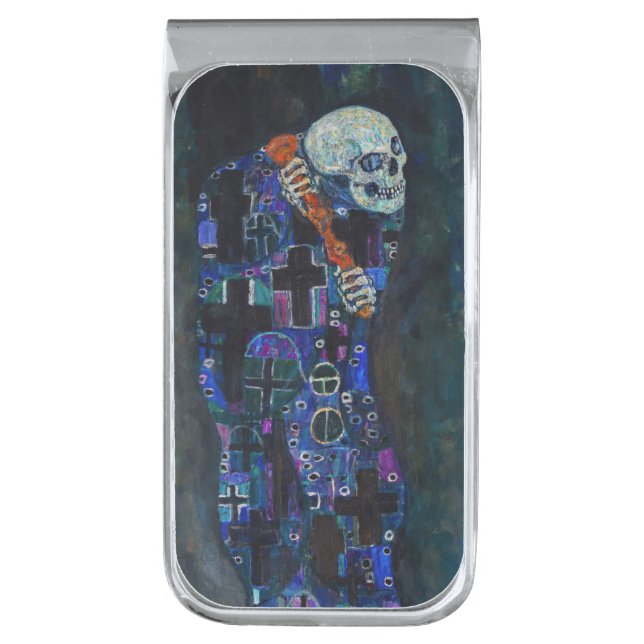 Gustav Klimt - Death and Life Silver Finish Money Clip (Front Vertical)