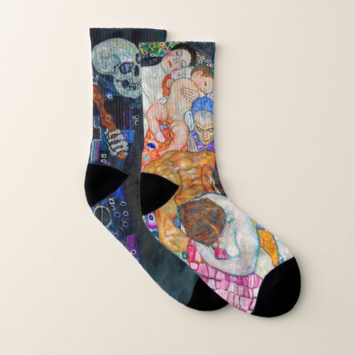 Gustav Klimt _ Death and Life Socks