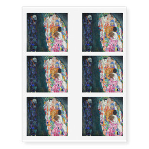 Gustav Klimt - Death and Life Temporary Tattoos