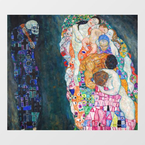 Gustav Klimt _ Death and Life Window Cling