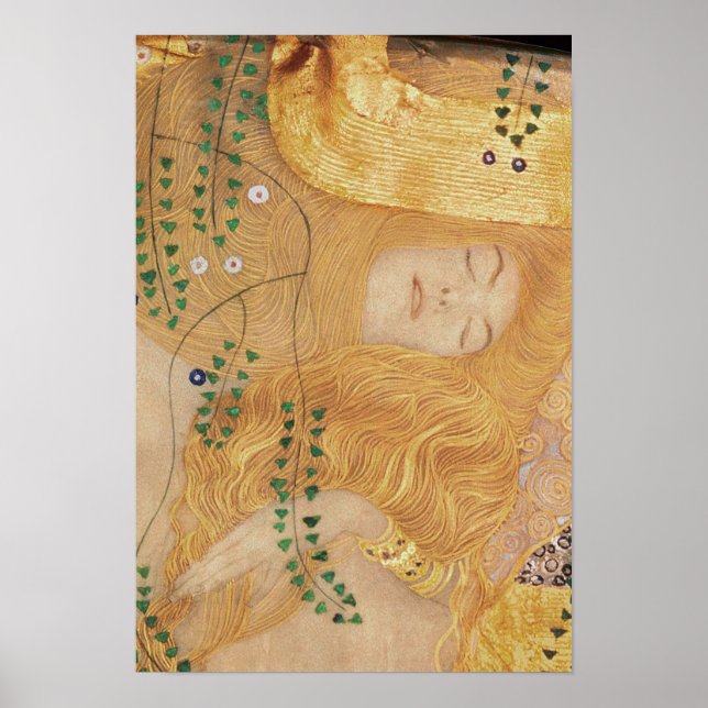 Gustav Klimt | Detail of Water Serpents I Poster (Front)