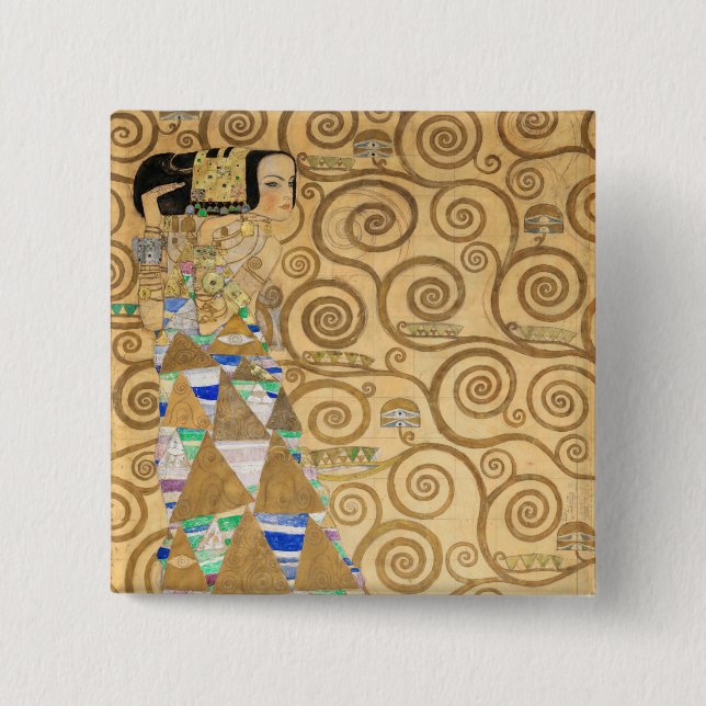 Gustav Klimt - Expectation, Stoclet Frieze Button (Front)