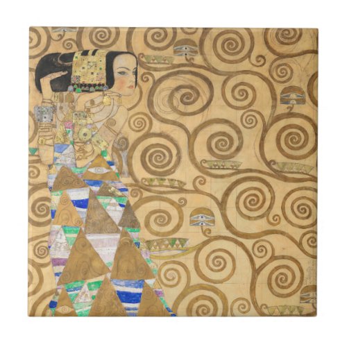 Gustav Klimt _ Expectation Stoclet Frieze Ceramic Tile