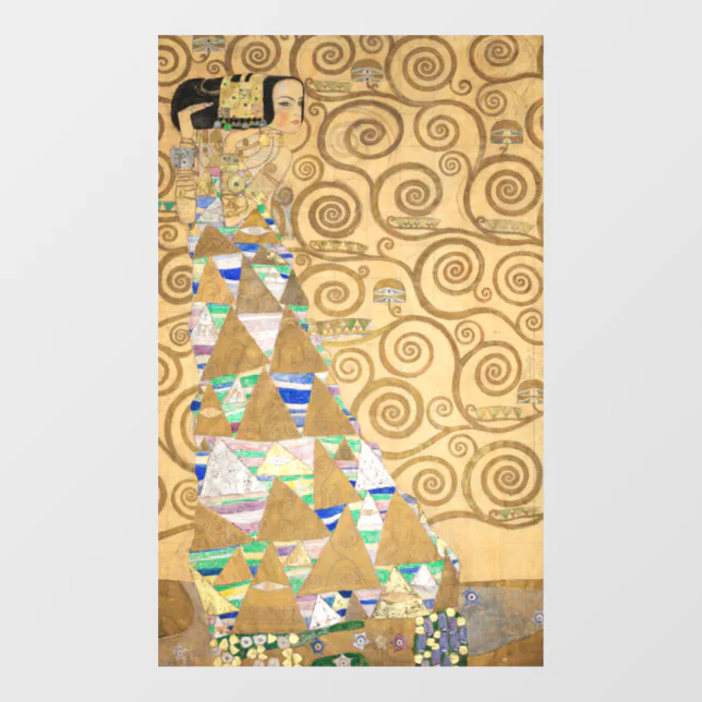 Gustav Klimt - Expectation, Stoclet Frieze Window Cling | Zazzle