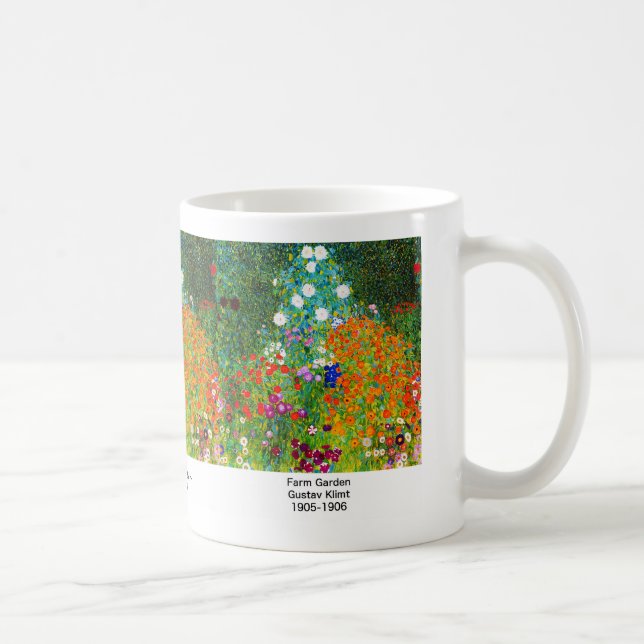 Gustav Klimt , "Farm Garden" Coffee Mug (Right)