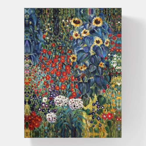 Gustav Klimt Farm Garden W Sunflowers Paperweight