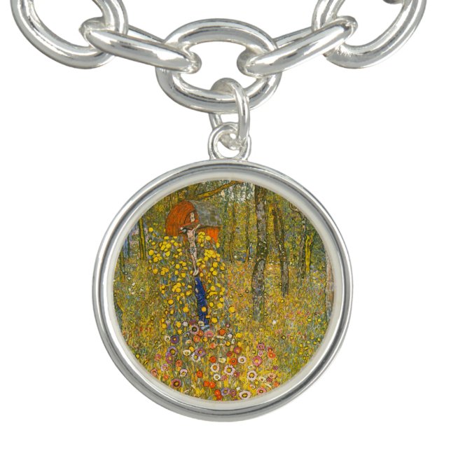 Gustav Klimt Farm Garden with Crucifix Bracelet (Design)