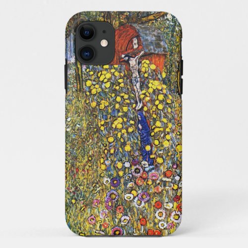 Gustav Klimt  Farm Garden with Crucifix iPhone 11 Case