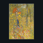 Gustav Klimt Farm Garden with Crucifix Enclosure Card<br><div class="desc">Enclosure Cards featuring Gustav Klimt’s oil painting Farm Garden with Crucifix (1911). The crucifix and the Virigin Mary rest in a farm garden of beautiful yellow,  white,  purple,  and orange flowers. A wonderful gift for fans of Art Nouveau and Austrian art.</div>
