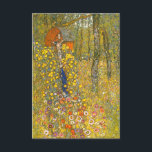 Gustav Klimt Farm Garden with Crucifix Enclosure Card<br><div class="desc">Enclosure Cards featuring Gustav Klimt’s oil painting Farm Garden with Crucifix (1911). The crucifix and the Virigin Mary rest in a farm garden of beautiful yellow,  white,  purple,  and orange flowers. A wonderful gift for fans of Art Nouveau and Austrian art.</div>