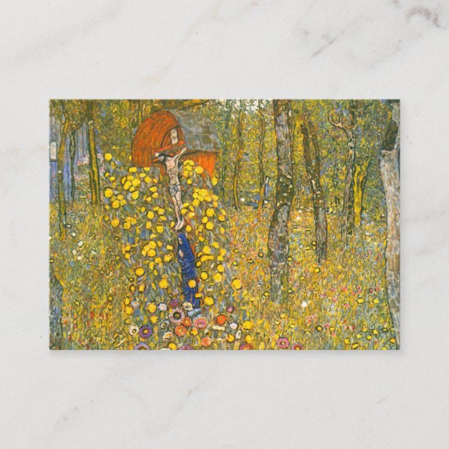 Gustav Klimt Farm Garden with Crucifix Enclosure Card (Front)