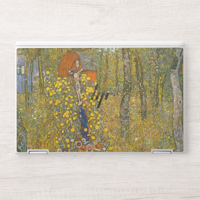 Gustav Klimt Farm Garden with Crucifix HP Laptop Skin (Front)