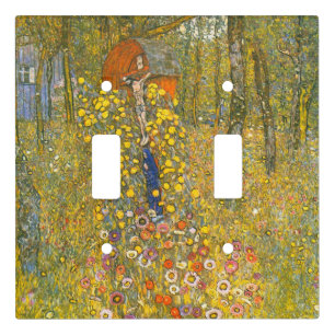 Gustav Klimt Farm Garden with Crucifix Light Switch Cover