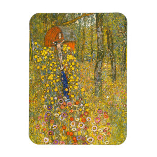 Gustav Klimt Farm Garden with Crucifix Magnet
