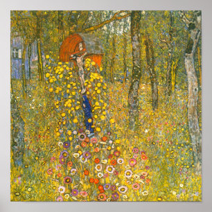 Gustav Klimt Farm Garden with Crucifix Poster