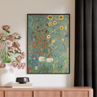 Gustav Klimt Farm Garden with Sunflowers (1907) Canvas Print