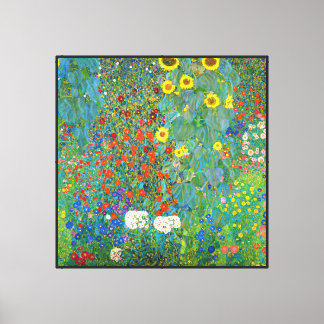 Gustav Klimt - Farm Garden with Sunflowers Canvas Print