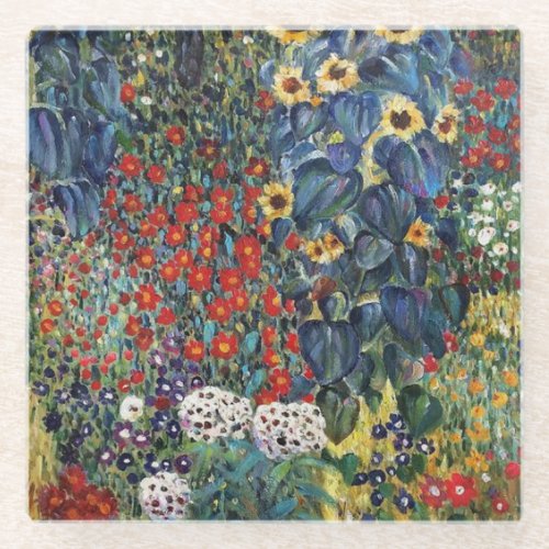 Gustav Klimt Farm Garden With Sunflowers Coaster
