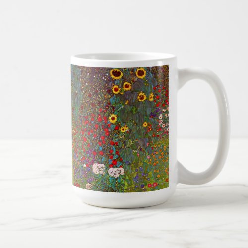 Gustav Klimt Farm Garden with Sunflowers Mug