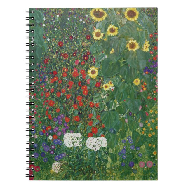 Gustav Klimt - Farm Garden with Sunflowers Notebook (Front)