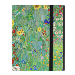 Gustav Klimt Farm Garden With Sunflowers Painting iPad Case