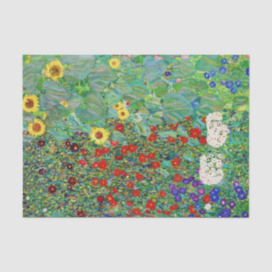 Gustav Klimt Farm Garden With Sunflowers Painting Tissue Paper