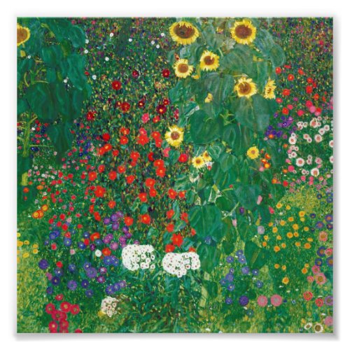 Gustav Klimt _ Farm Garden with Sunflowers Photo Print