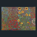 Gustav Klimt Farm Garden with Sunflowers Placemat<br><div class="desc">Gustav Klimt Farm Garden with Sunflowers placemat. Oil painting on canvas from 1905-06. Though Klimt is most recognized for his gold period that produced classic works like The Kiss and Portrait of Adele Bloch Bauer, the artist also produced some tremendously charming landscape paintings. Garden Farm with Sunflowers features a rich...</div>