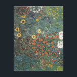 Gustav Klimt Farm Garden with Sunflowers Postcard<br><div class="desc">A garden with sunflowers as painted by Gustav Klimt.</div>