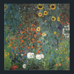 Gustav Klimt Farm Garden with Sunflowers Poster<br><div class="desc">A garden with sunflowers as painted by Gustav Klimt.</div>