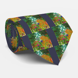 Gustav Klimt , "Farmhouse garden" Neck Tie