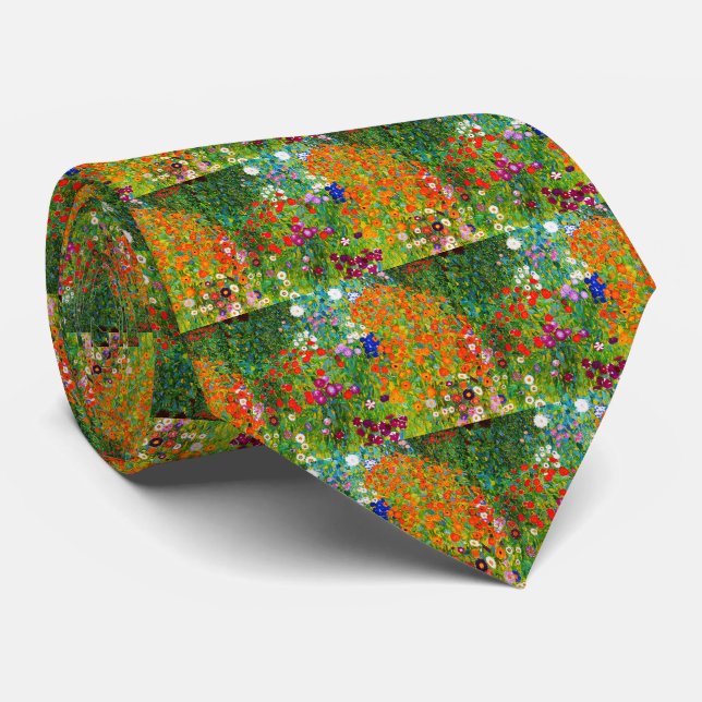 Gustav Klimt , “ Farmhouse garden ” Tie (Rolled)