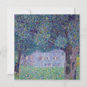 Gustav Klimt - Farmhouse in Upper Austria Invitation