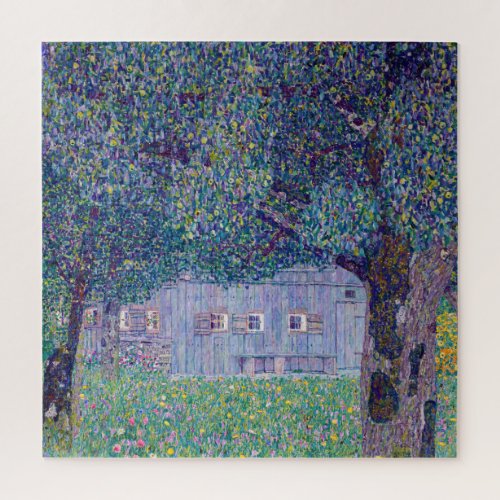 Gustav Klimt _ Farmhouse in Upper Austria Jigsaw Puzzle