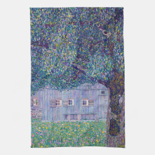 Gustav Klimt - Farmhouse in Upper Austria Kitchen Towel